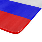 Kleine Glasschneidplatte mit der Flagge Russlands Schneidebrett (Ecke)