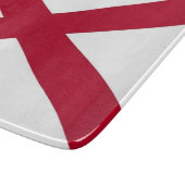 Kleine Glasschneidplatte mit der Flagge von Alabam Schneidebrett (Ecke)