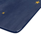 Kleine Glasschneidplatte mit der Flagge von Alaska Schneidebrett (Ecke)