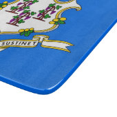 Kleine Glasschneidplatte mit der Flagge von Connec Schneidebrett (Ecke)