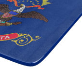 Kleine Glasschneidplatte mit der Flagge von North  Schneidebrett (Ecke)