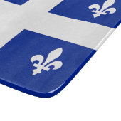 Kleine Glasschneidplatte mit der Flagge von Quebec Schneidebrett (Ecke)