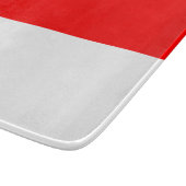 Kleine Glasschneidplatte mit Flagge Indonesiens Schneidebrett (Ecke)