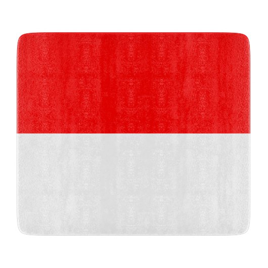 Kleine Glasschneidplatte mit Flagge Indonesiens Schneidebrett (Vorderseite)