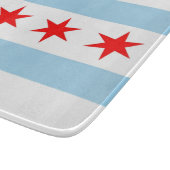 Kleine Glasschneidplatte mit Flagge von Chicago Schneidebrett (Ecke)
