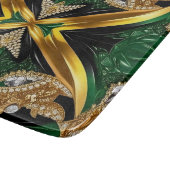 Kleine Glasschneidplatte mit Jamaica Colors Schneidebrett (Ecke)