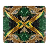 Kleine Glasschneidplatte mit Jamaica Colors Schneidebrett (Vorderseite)