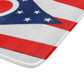 Kleine Glasschneidplatte mit Ohio-Flagge Schneidebrett (Ecke)