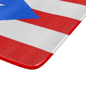 Kleine Glasschneidplatte mit Puerto Rico-Flagge Schneidebrett (Ecke)