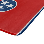 Kleine Glasschneidplatte mit Tennessee-Flagge Schneidebrett (Ecke)