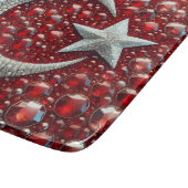 Kleine Glasspanplatte Türkische Farben Schneidebrett (Ecke)