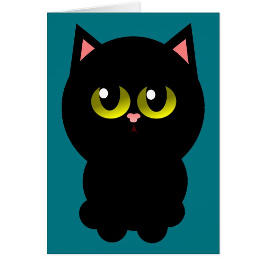 Kleine glückliche schwarze Katze (Vorne)
