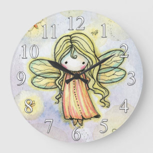 Kleine Glühwürmchen-Feengirls-Uhr Große Wanduhr