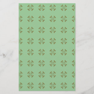 Kleine Gold-Blume auf Minze Briefpapier