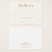 Kleine Gold Stars Frisur Barrett Display Card (Vorne & Hinten)