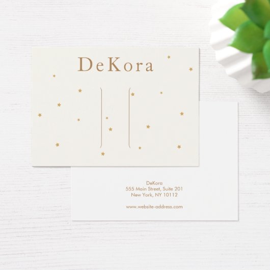 Kleine Gold Stars Frisur Barrett Display Card (Schreibtisch)