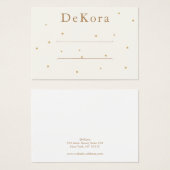 Kleine Gold Stars Frisur Barrett Display Card (Vorne & Hinten)