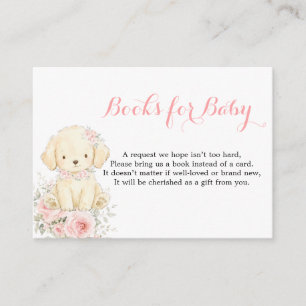 Kleine goldene Mädchen-Baby-Party-Bücher fürs Baby Begleitkarte
