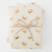 Kleine Goldkrebse auf Off-White Geschenkpapier Set (Beispiel)