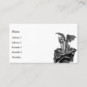 Kleine Golem Gargoyle Business Card Visitenkarte