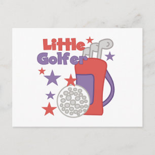 Kleine Golfer-T - Shirt und Geschenke Postkarte