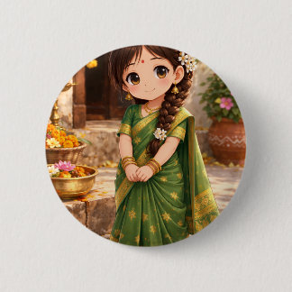 Kleine Grace in Grün Button