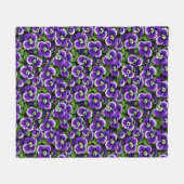 Kleine grafische Lila Stiefmütterchen Fleecedecke (Vorderseite (Horizontal))