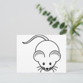 Kleine grafische Maus Postkarte (Stehend Vorderseite)