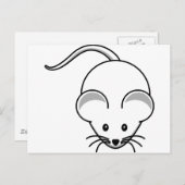 Kleine grafische Maus Postkarte (Vorne/Hinten)
