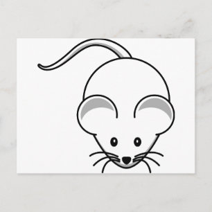 Kleine grafische Maus Postkarte