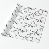 Kleine grafische Mäuse Geschenkpapier (Ungerollt)