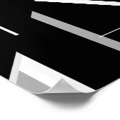 Kleine, graue Formen auf schwarz geometrischem Des Poster (Ecke)