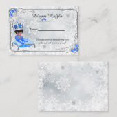 Kleine, graue, gefrorene Prinz-Windeln-Raffelkarte Begleitkarte (Vorne/Hinten)