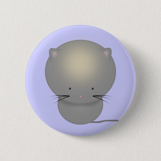 Kleine graue Kätzchen-Anstecknadel Button (Vorderseite)