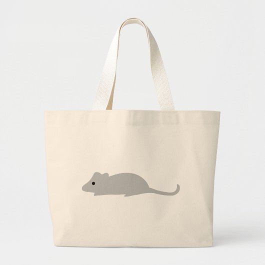 kleine graue Maus Jumbo Stoffbeutel (Vorne)