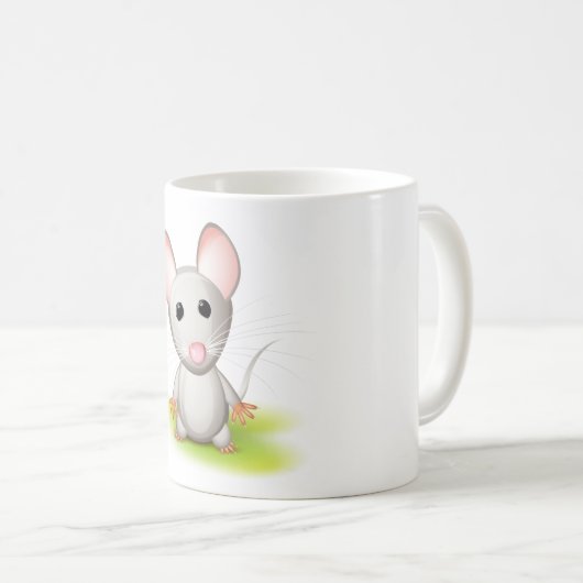 Kleine graue Maus Kaffeetasse (VorderseiteRechts)