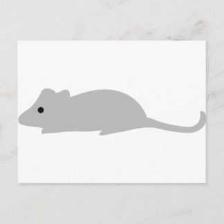 kleine graue Maus Postkarte