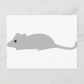 kleine graue Maus Postkarte (Vorderseite)