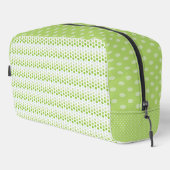 KLEINE GREEN POLKA-DOTS WASCHBEUTEL (Rechte Ecke)
