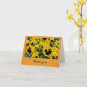 Kleine Größe Danke - Stiefmütterchen Karte (Gelbe Blume)