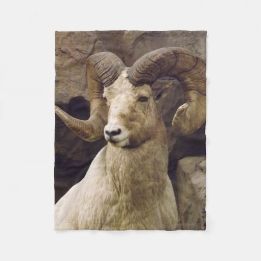 Kleine große Horn-Schaf-Fleece-Decke Fleecedecke (Vorderseite)