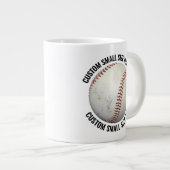 Kleine Größe Personalisierter Text Riesiger Baseba Jumbo-Tasse (Vorderseite Rechts)