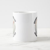 Kleine Größe Personalisierter Text Riesiger Baseba Jumbo-Tasse (Vorderseite)