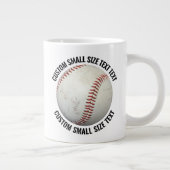 Kleine Größe Personalisierter Text Riesiger Baseba Jumbo-Tasse (Rechts)