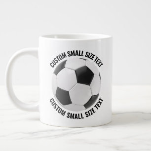 Kleine Größe Personalisierter Text Riesiger Fußbal Jumbo-Tasse