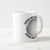 Kleine Größe Personalisierter Text Riesiger Golfbe Jumbo-Tasse (Vorderseite Rechts)