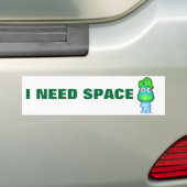 Kleine grüne Alien braucht Platz Autoaufkleber (Auf Auto)