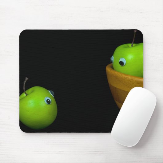 Kleine grüne Äpfel Mousepad (Mit Mouse)