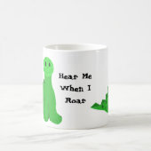 Kleine grüne Dinosaurier Kaffeetasse (Mittel)