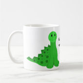 Kleine grüne Dinosaurier Kaffeetasse (Links)